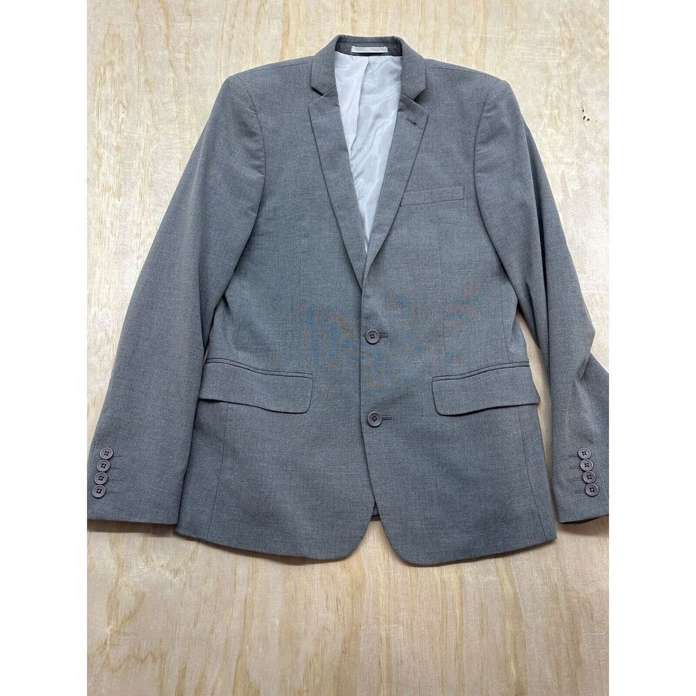 ASOS Designs Men’s Jersey Super Skinny Blazer Size 38 Gray Stretch Trendy Preppy